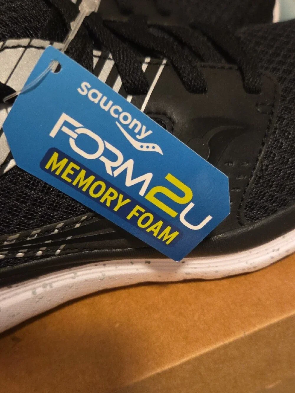 Saucony Women’s Black and White Form2U Memory Foam Athletic Sneakers